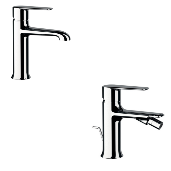 COPPIA MISCELATORI BIDET-LAVABO PARMOS CROMO