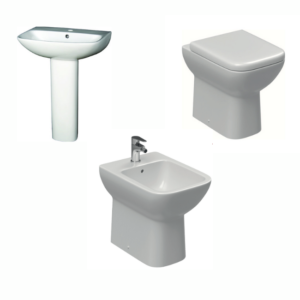 TRIS LAVABO/SANITARI BIANCO LUCIDO
