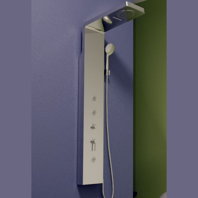 COLONNA DOCCIA ELLE MECCANICA IN ACCIAIO INOX LUCIDO