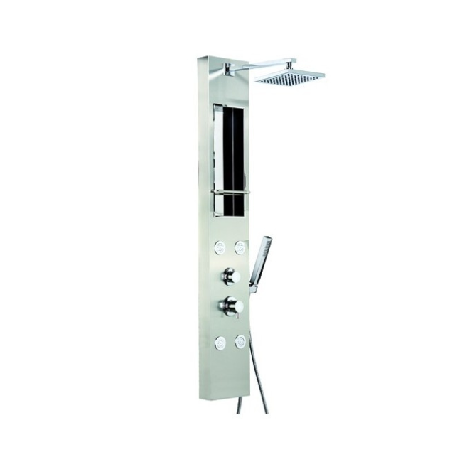 COLONNA DOCCIA MULTIFUNZIONE SHINE IN ACCIAIO INOX