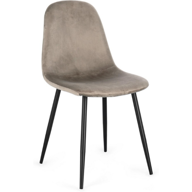 SEDIA NEW IRELIA NERO/VELLUTO TORTORA