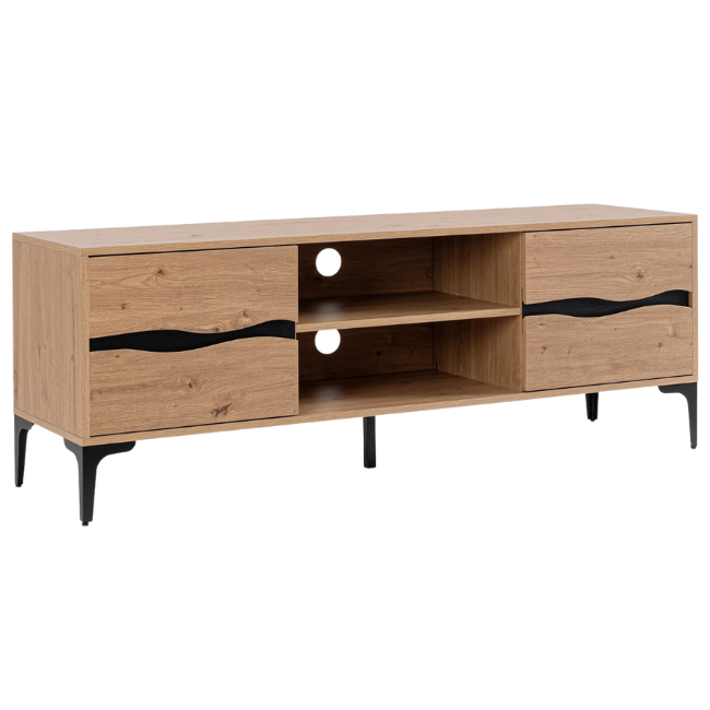 MOBILE PORTA TV MELYS NATURALE-NERO 2A